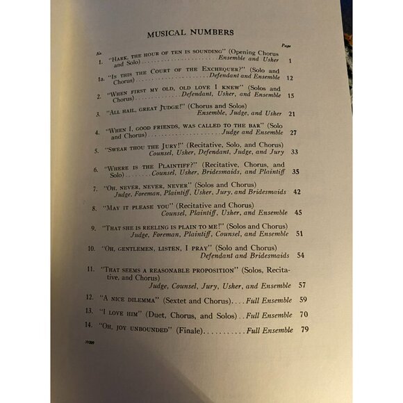 G. Schirmer Edition Of "Trial By Jury" 1941 Musical Score Gilbert and Sullivan - Picture 6 of 11